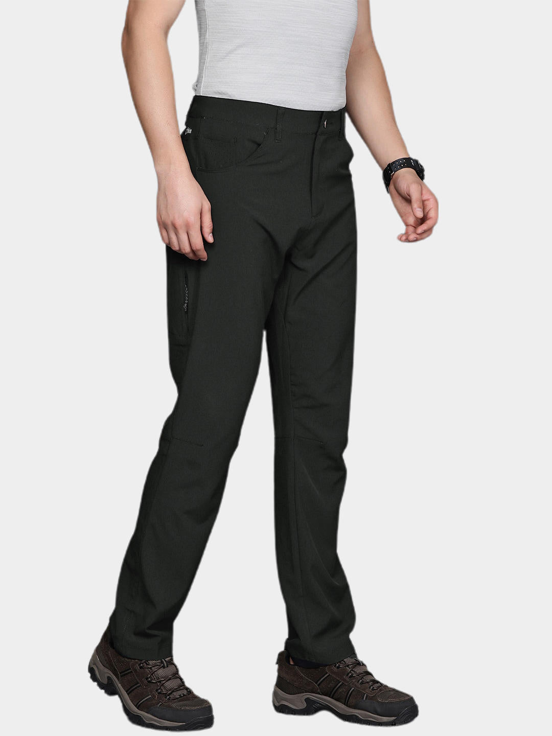 Columbia Men Black Outdoor Elements Stretch Pant (Sun Protection)