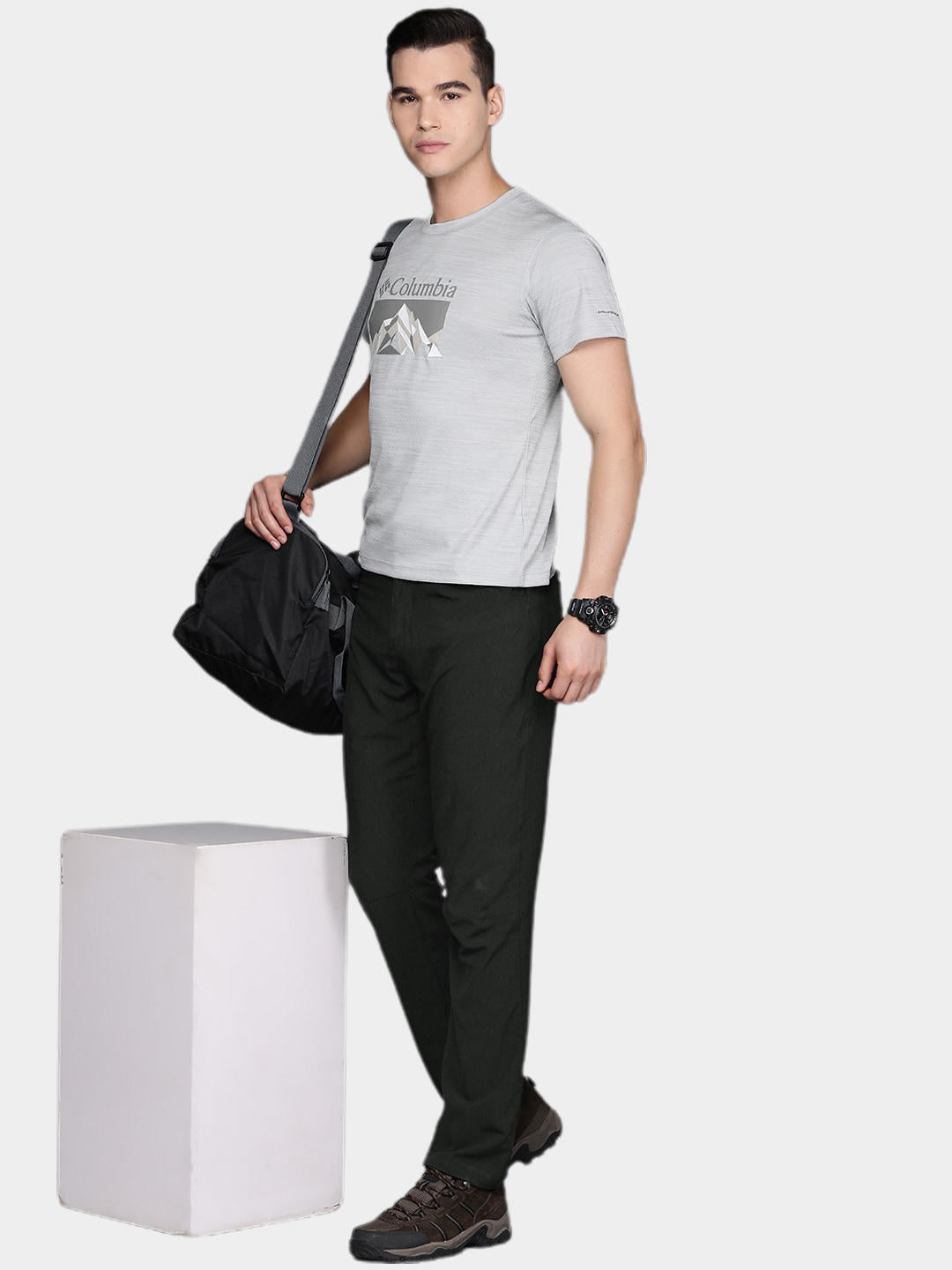 Columbia Men Black Outdoor Elements Stretch Pant (Sun Protection)