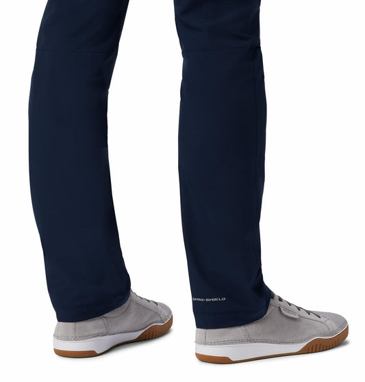 Columbia Men Navy Blue Outdoor Elements Stretch Pant (Sun Protection)