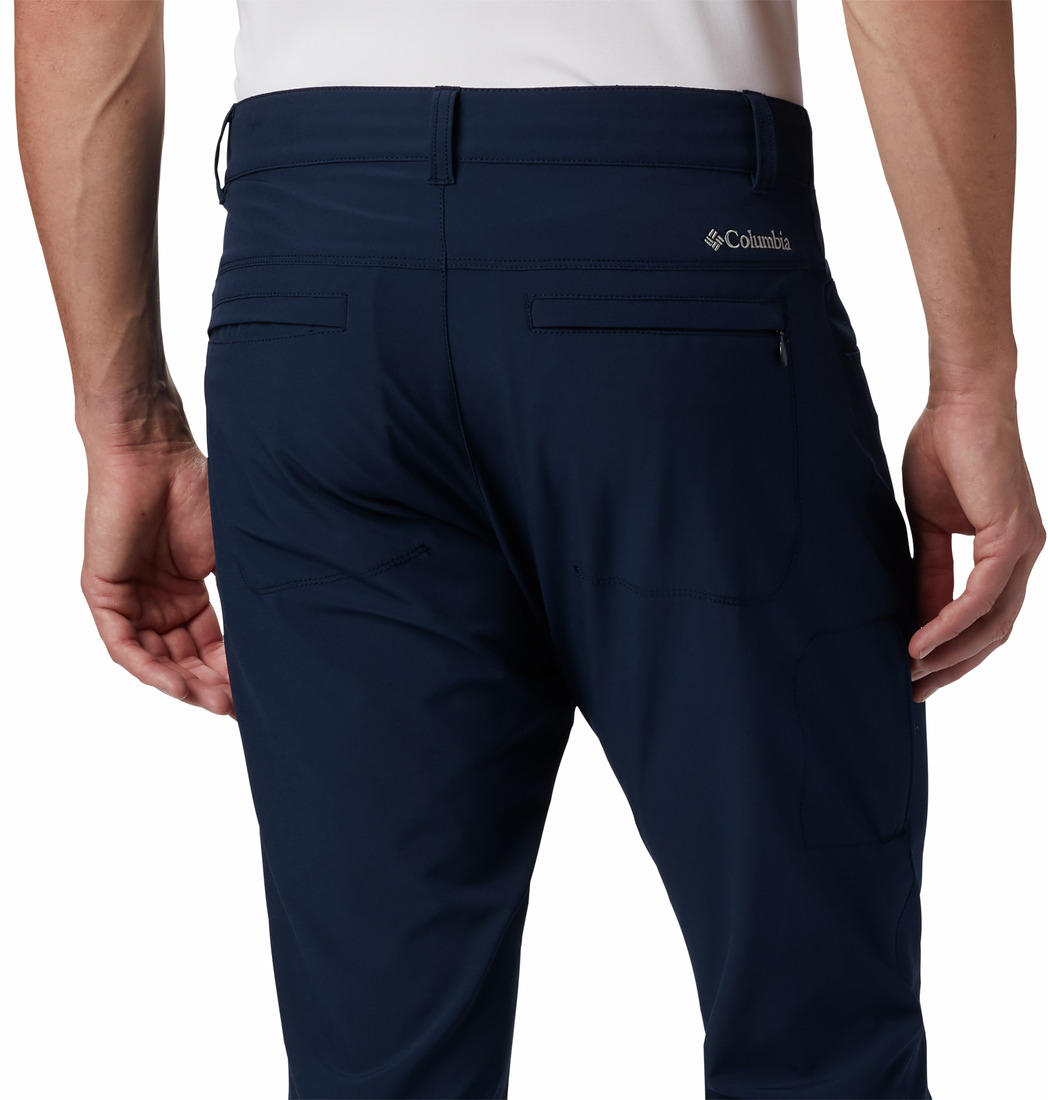 Columbia Men Navy Blue Outdoor Elements Stretch Pant (Sun Protection)