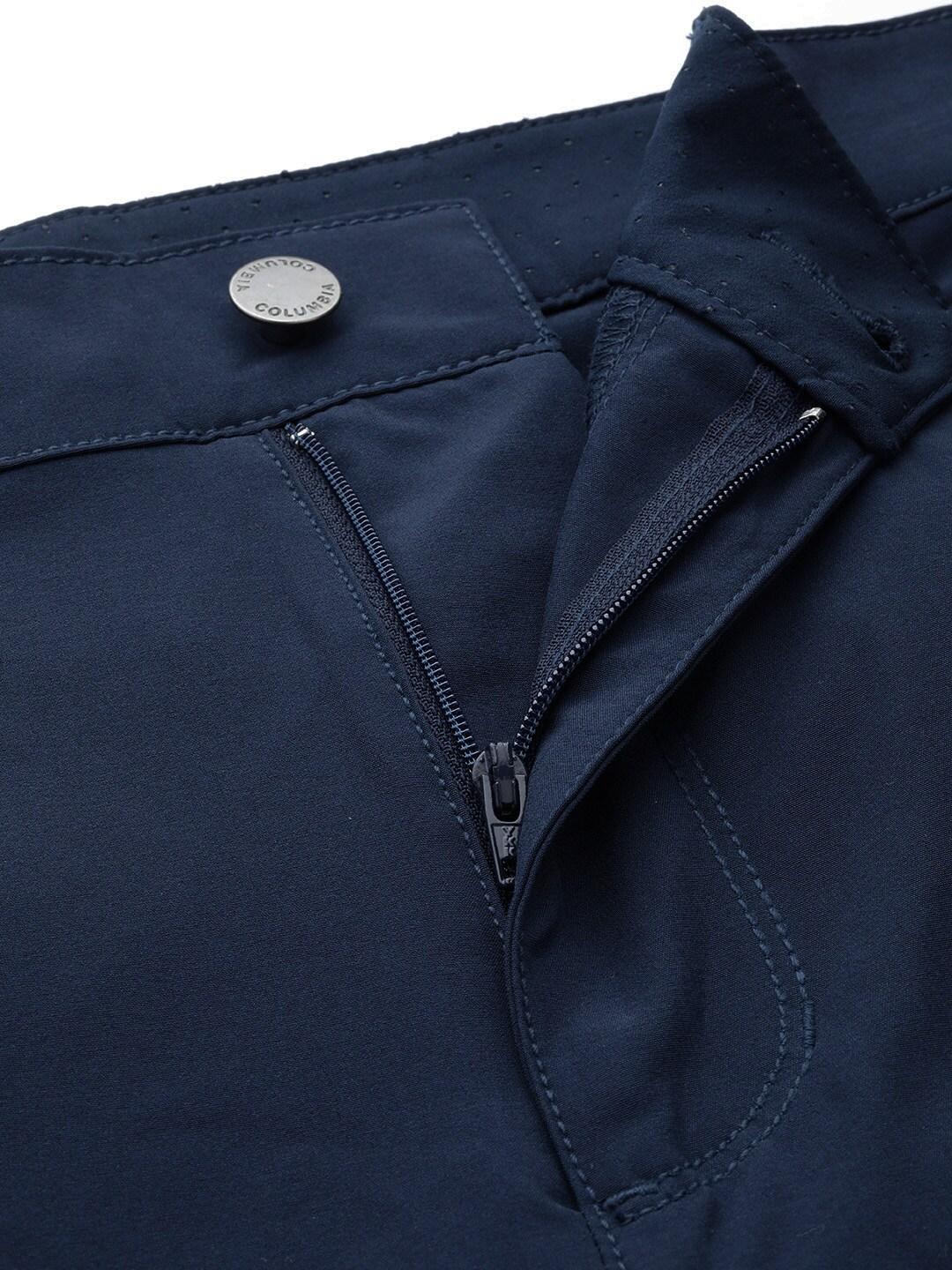 Columbia Men Navy Blue Outdoor Elements Stretch Pant (Sun Protection)