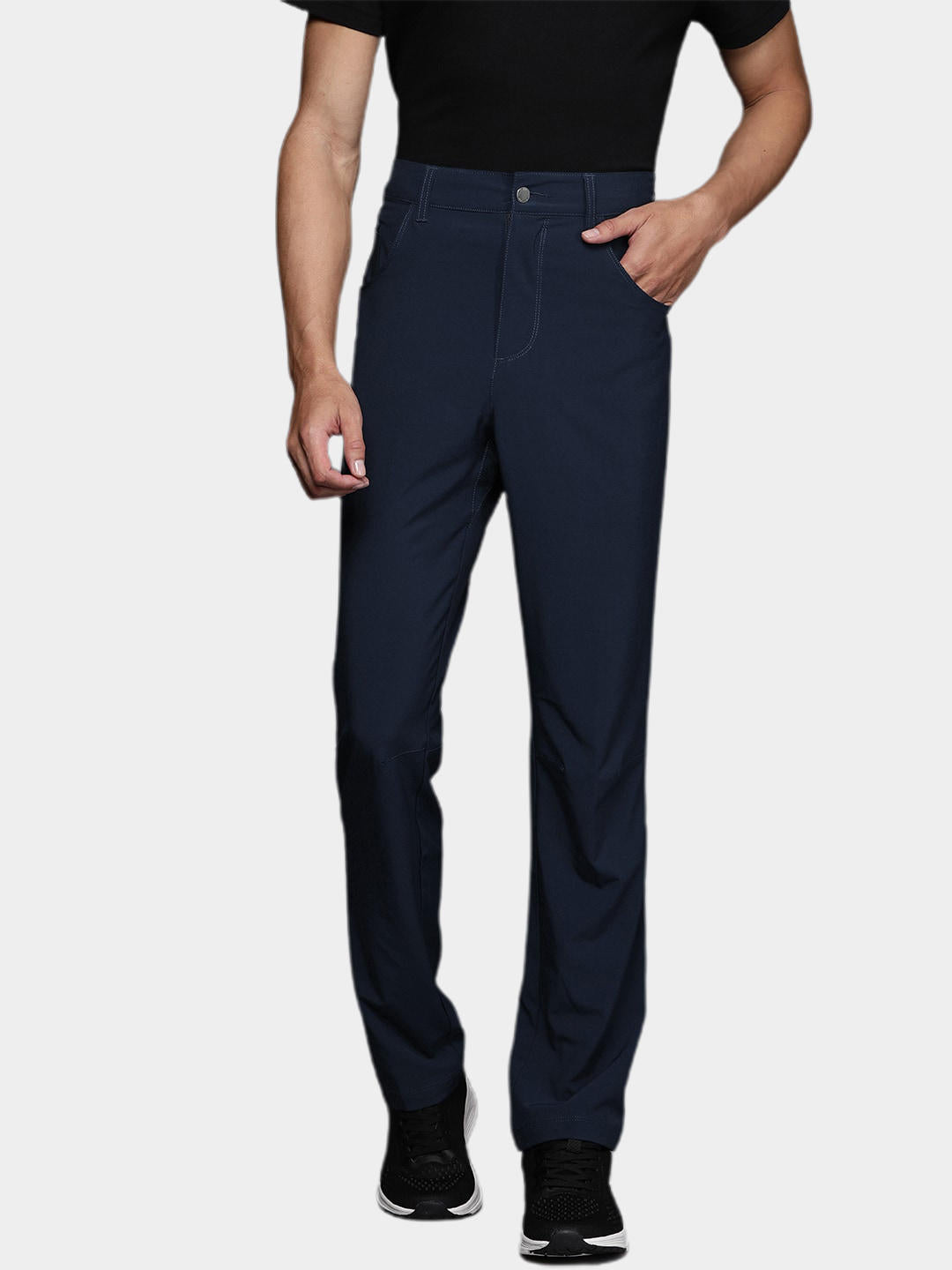 Columbia Men Navy Blue Outdoor Elements Stretch Pant (Sun Protection)