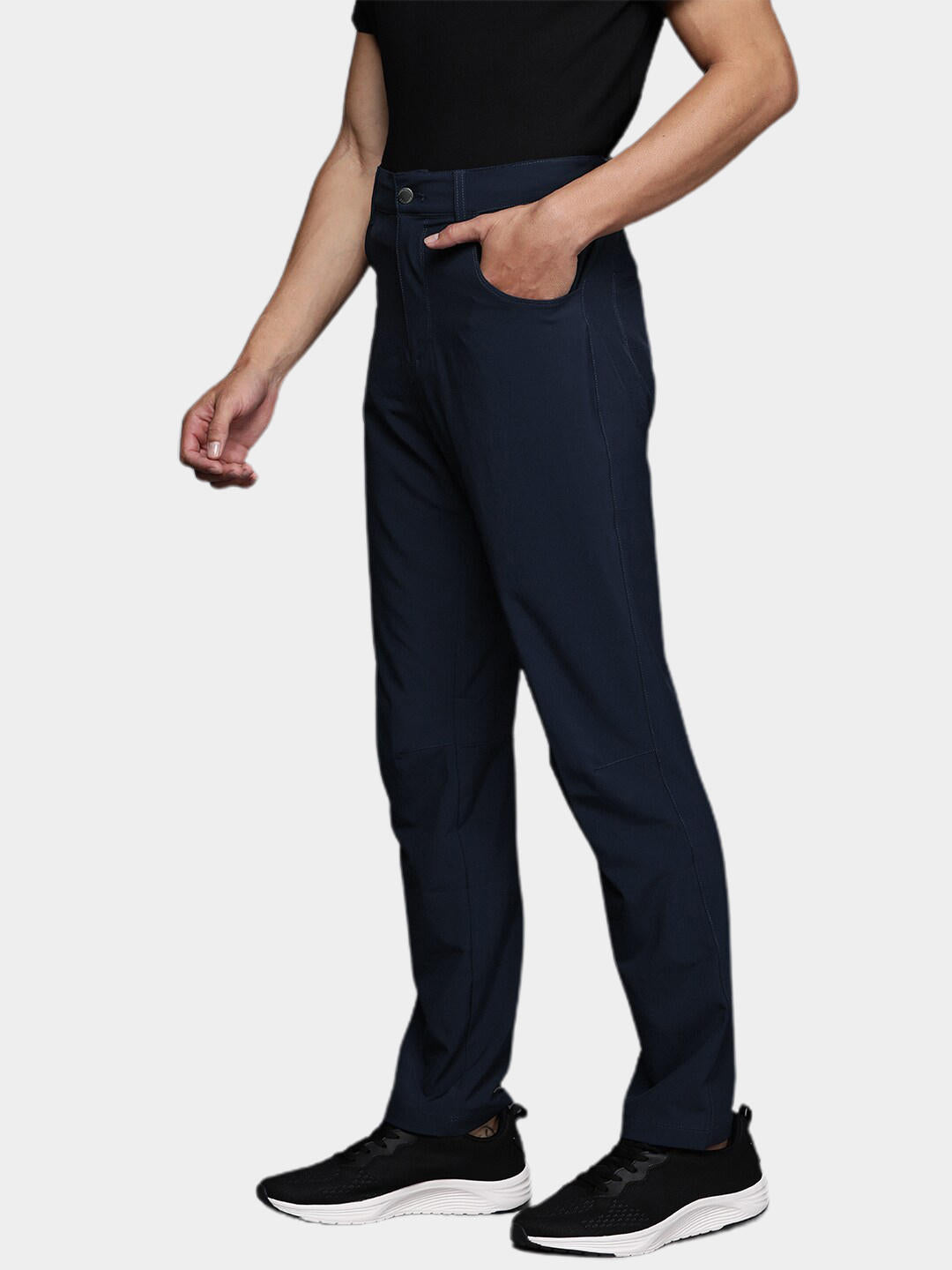 Columbia Men Navy Blue Outdoor Elements Stretch Pant (Sun Protection)