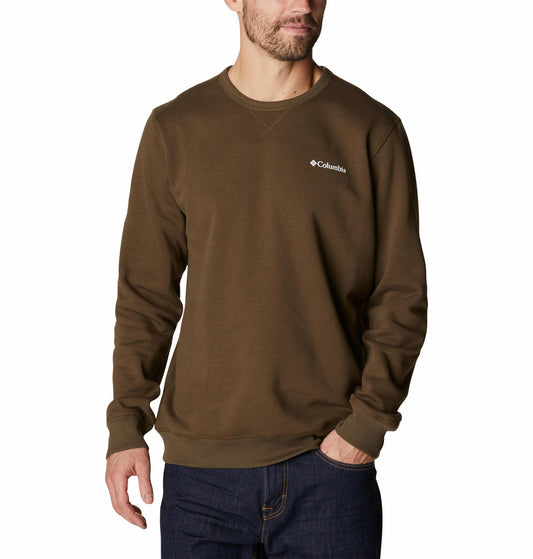 Columbia Men Olive M Columbia Logo Fleece Crew Fleece Jacket