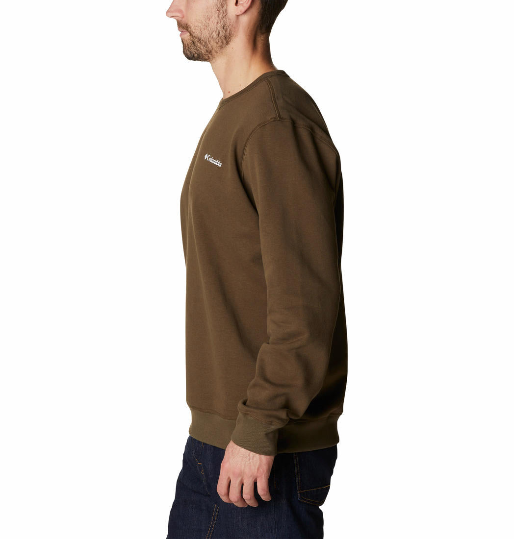 Columbia Men Olive M Columbia Logo Fleece Crew Fleece Jacket