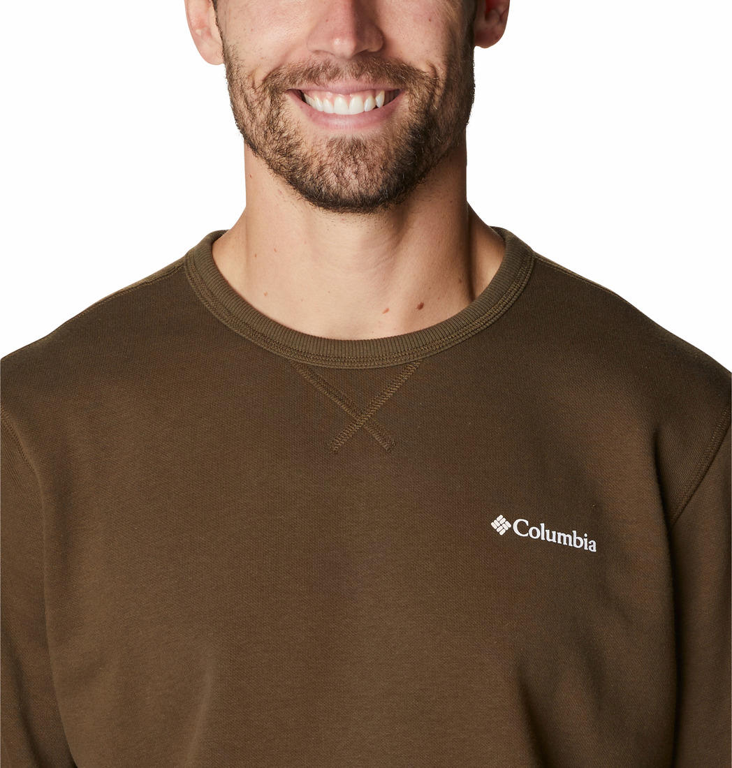 Columbia Men Olive M Columbia Logo Fleece Crew Fleece Jacket