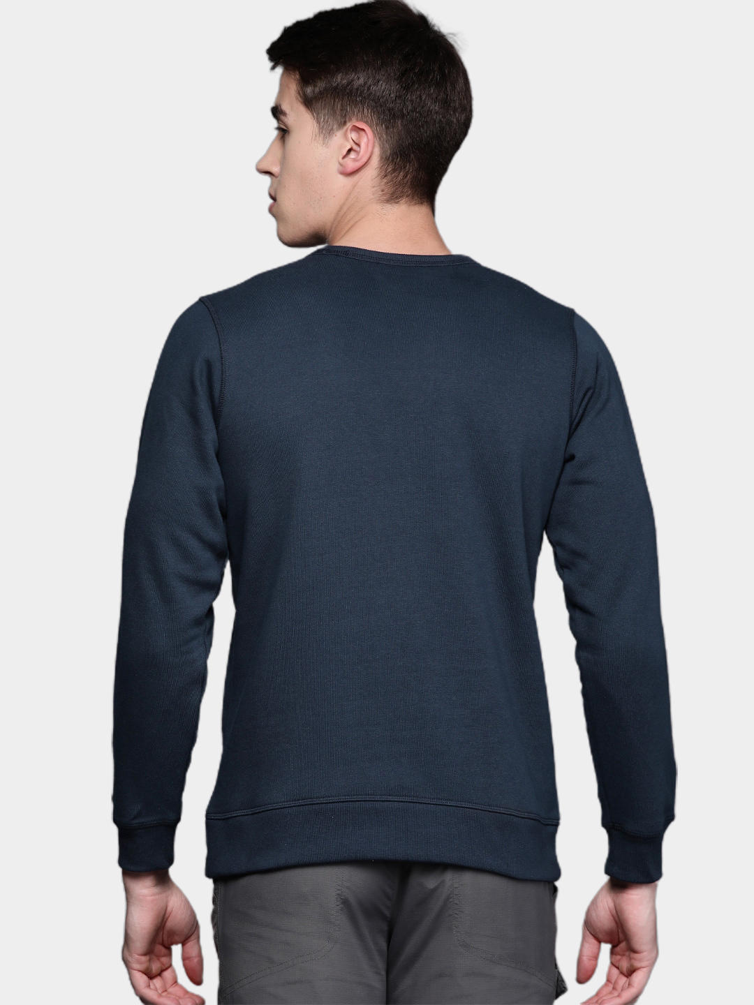 Columbia Men Navy Blue M Columbia Logo Fleece Crew Fleece Jacket
