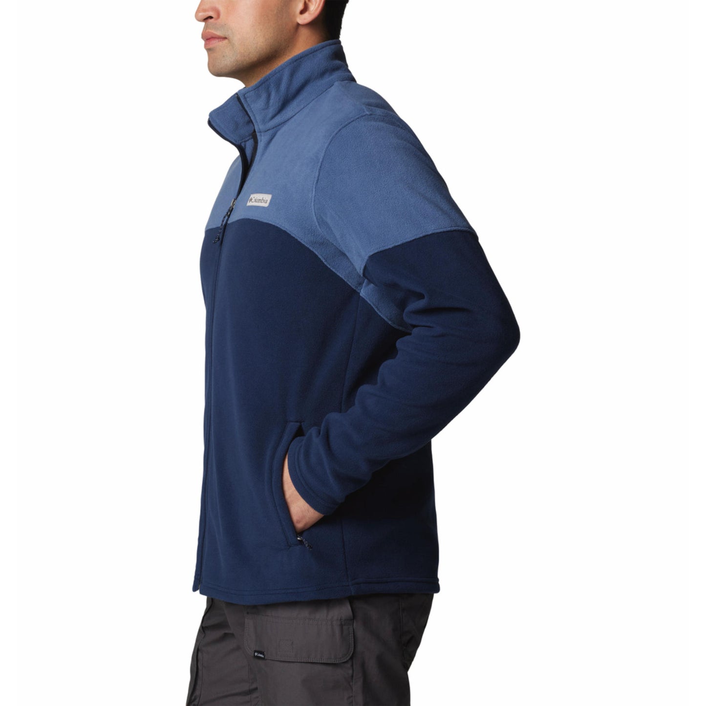 Columbia Men Navy Blue Basin Trail III Fleece Jacket