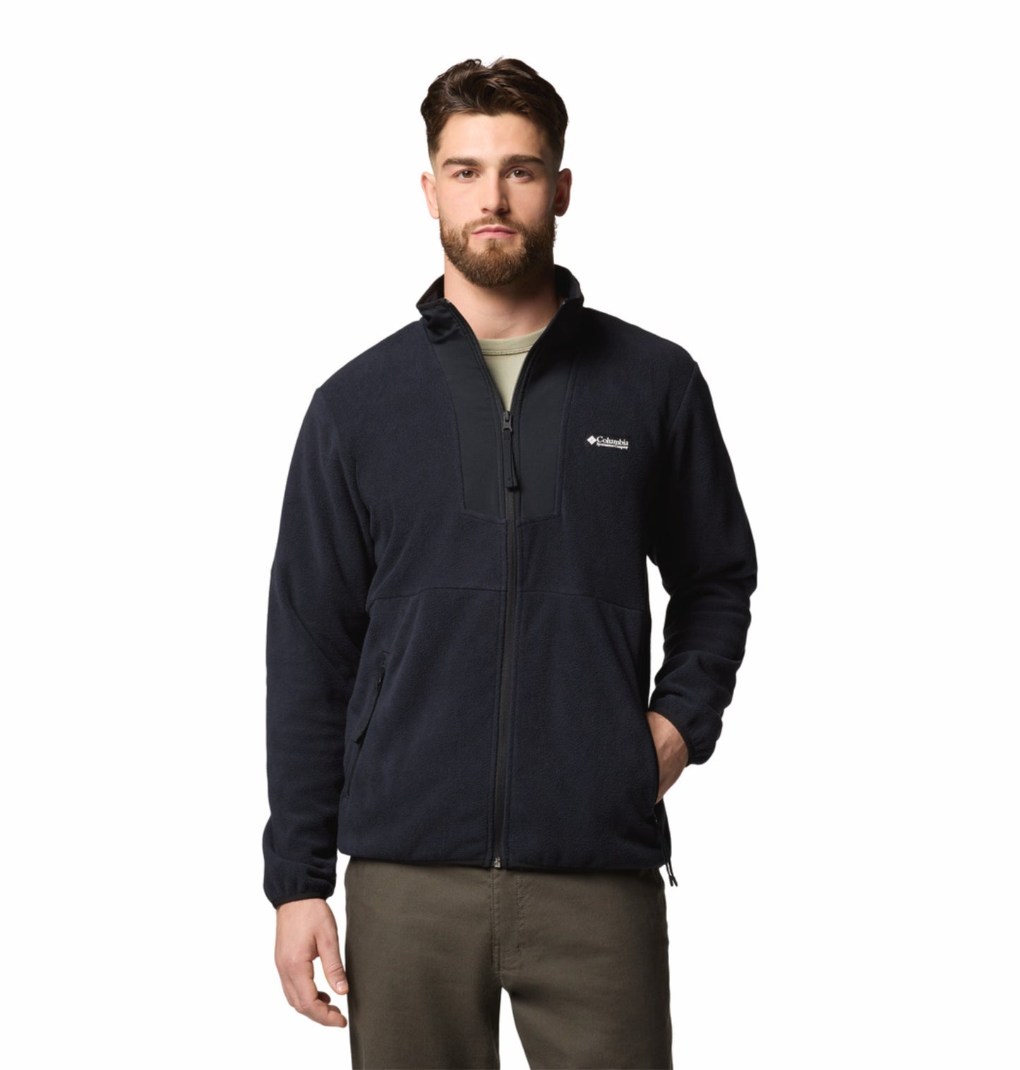 Columbia Men Black Sequoia Grove Fleece Jacket