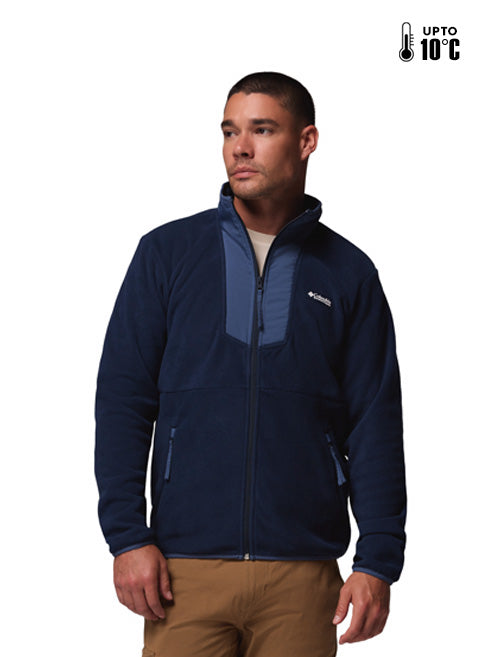 Columbia Men Navy Blue Sequoia Grove Fleece Jacket