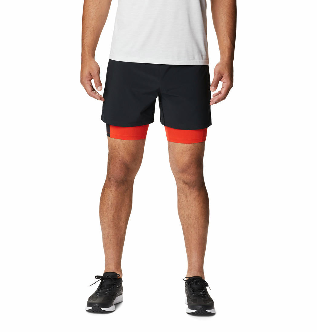 Columbia Men Black M Endless Trail 2in1 Short (Sun Protection)