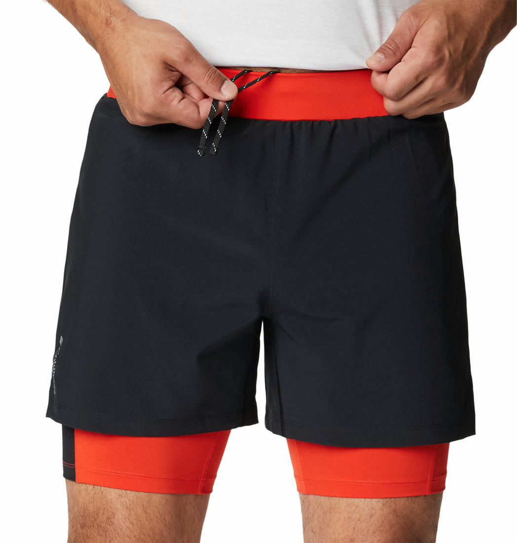 Columbia Men Black M Endless Trail 2in1 Short (Sun Protection)