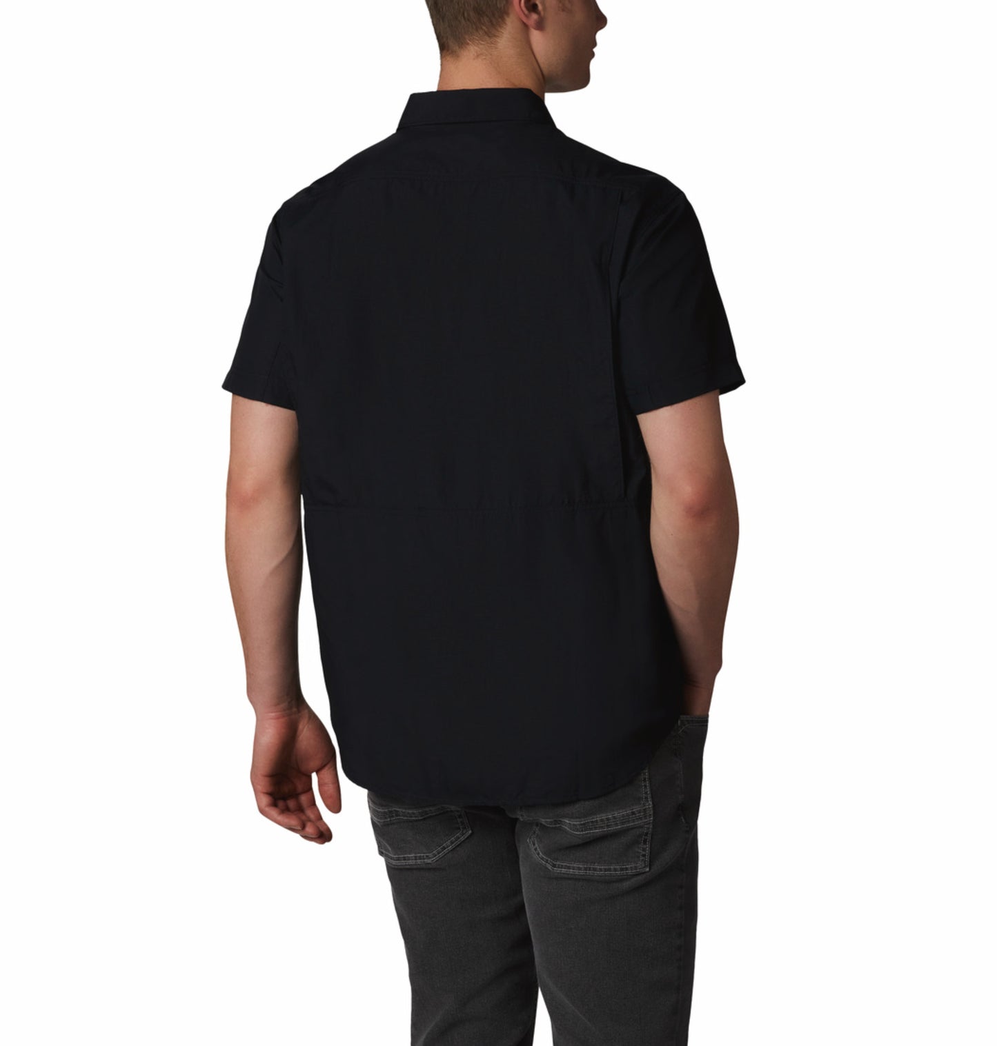 Columbia Men Black Omni-Shade Silver Ridge 2.0 Short Sleeve Shirt with UPF