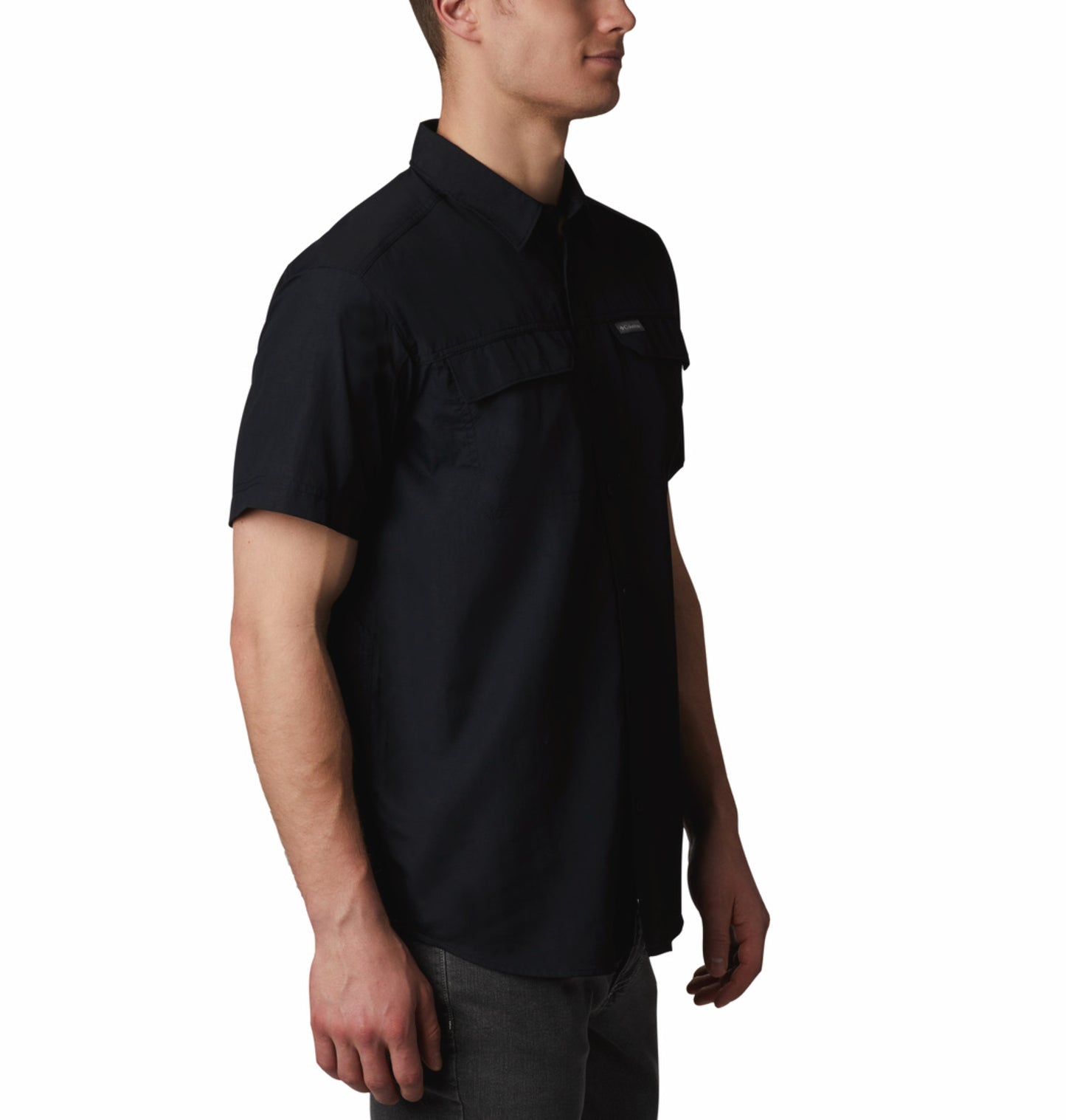 Columbia Men Black Omni-Shade Silver Ridge 2.0 Short Sleeve Shirt with UPF