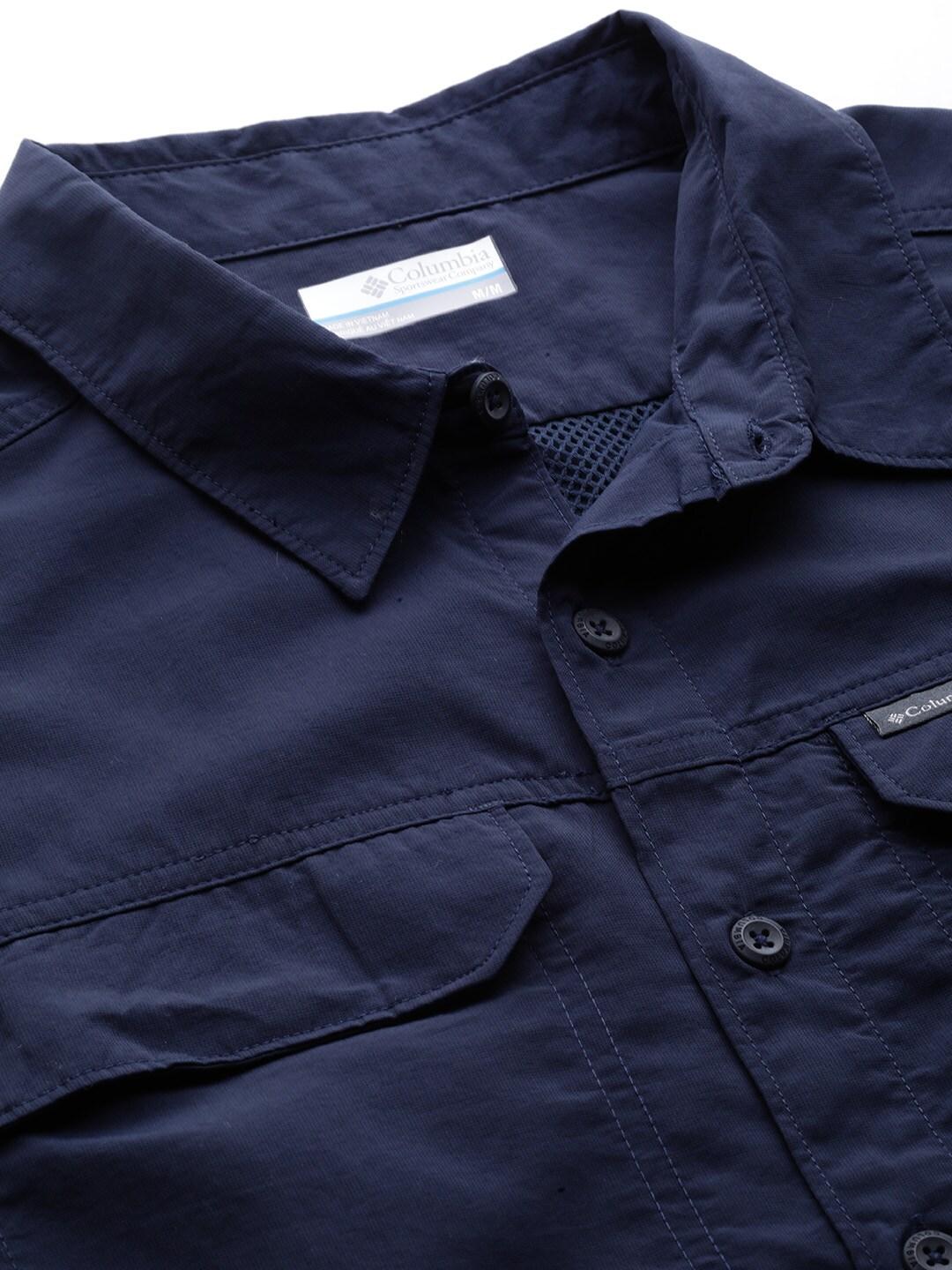 Columbia Men Blue Silver Ridge 2.0 Short Sleeve Shirt