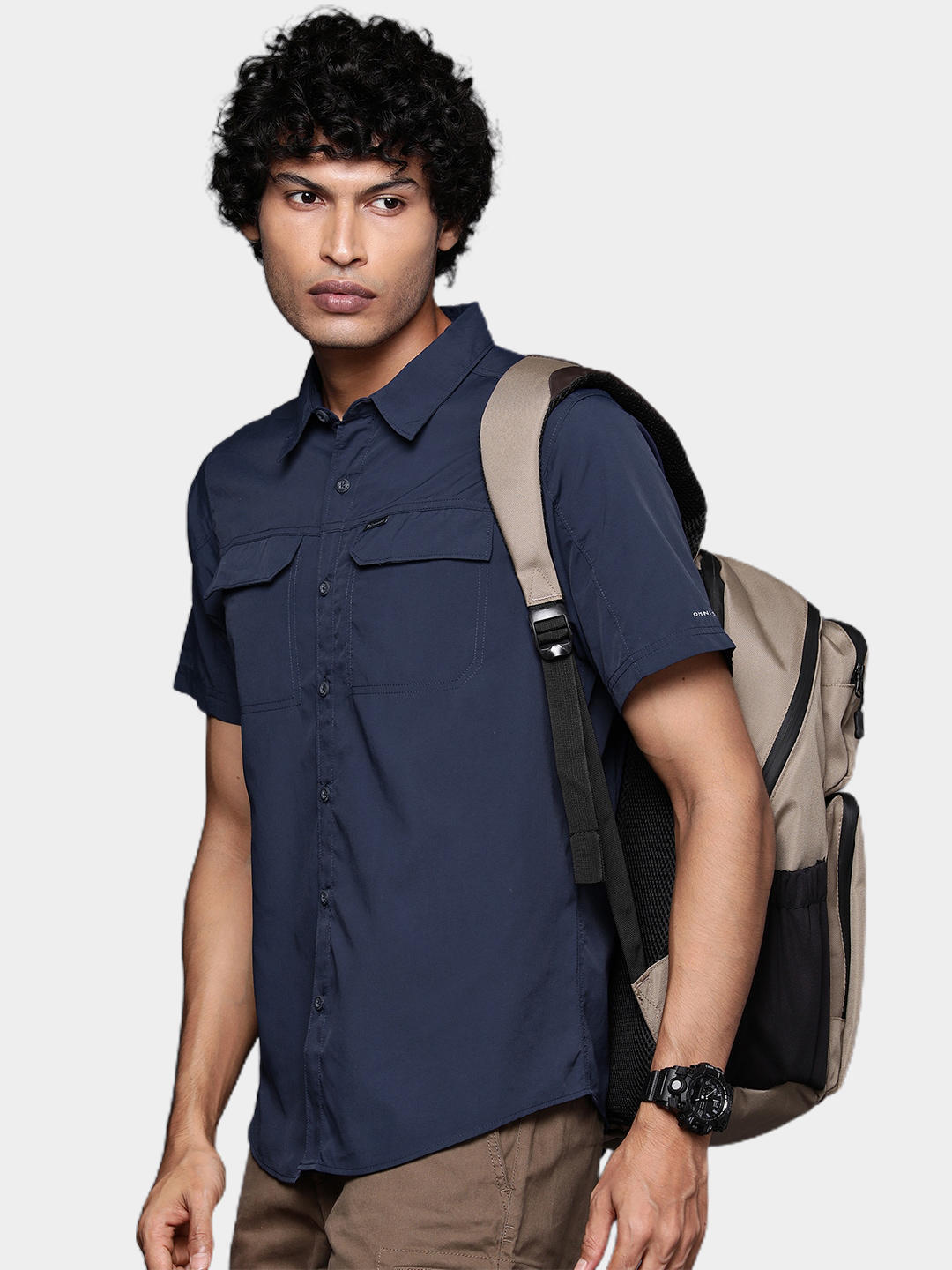 Columbia Men Blue Silver Ridge 2.0 Short Sleeve Shirt