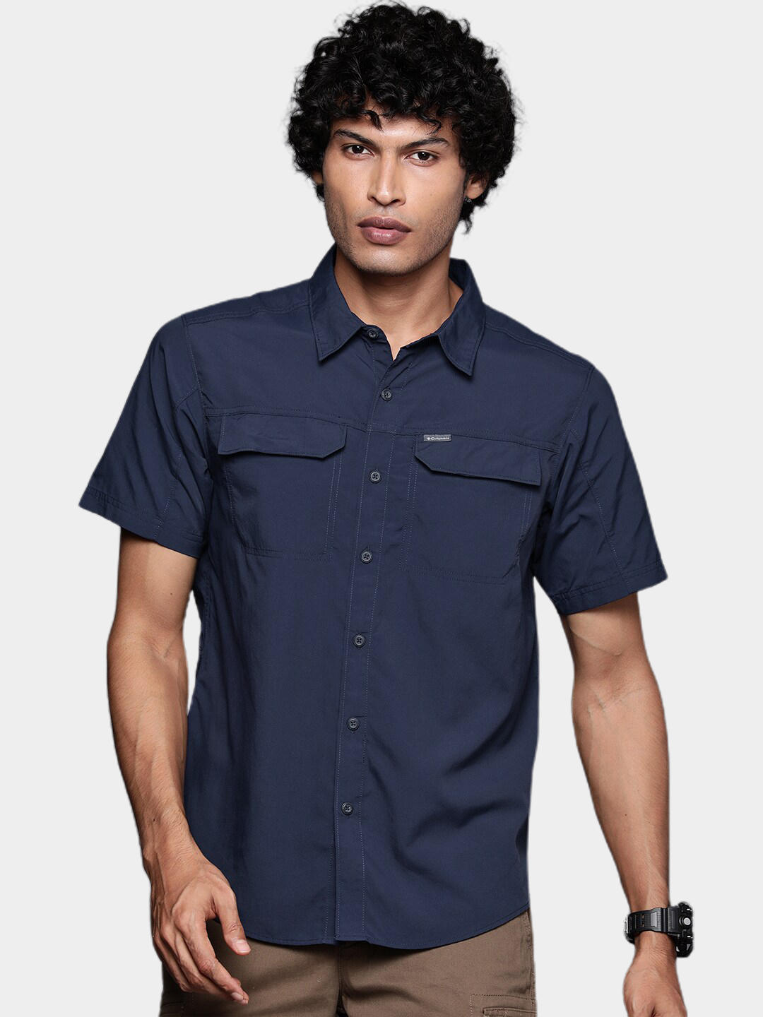 Columbia Men Blue Silver Ridge 2.0 Short Sleeve Shirt