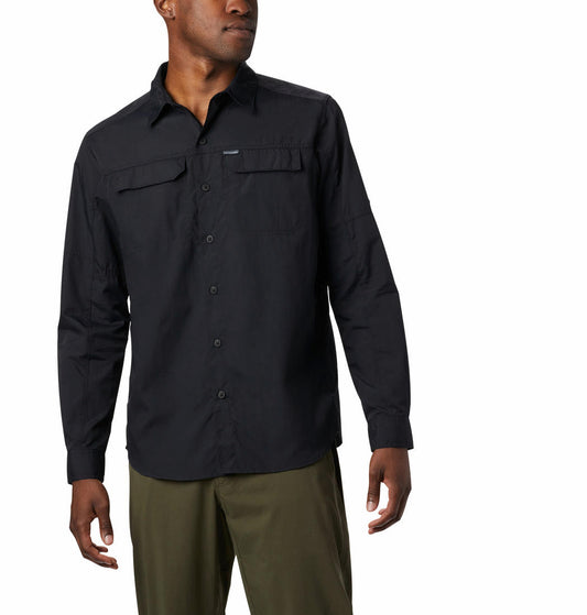 Columbia Men Black Silver Ridge2.0 Long Sleeve Shirt (Sun Protection)