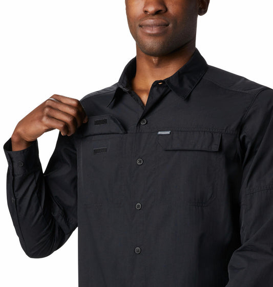 Columbia Men Black Silver Ridge2.0 Long Sleeve Shirt (Sun Protection)