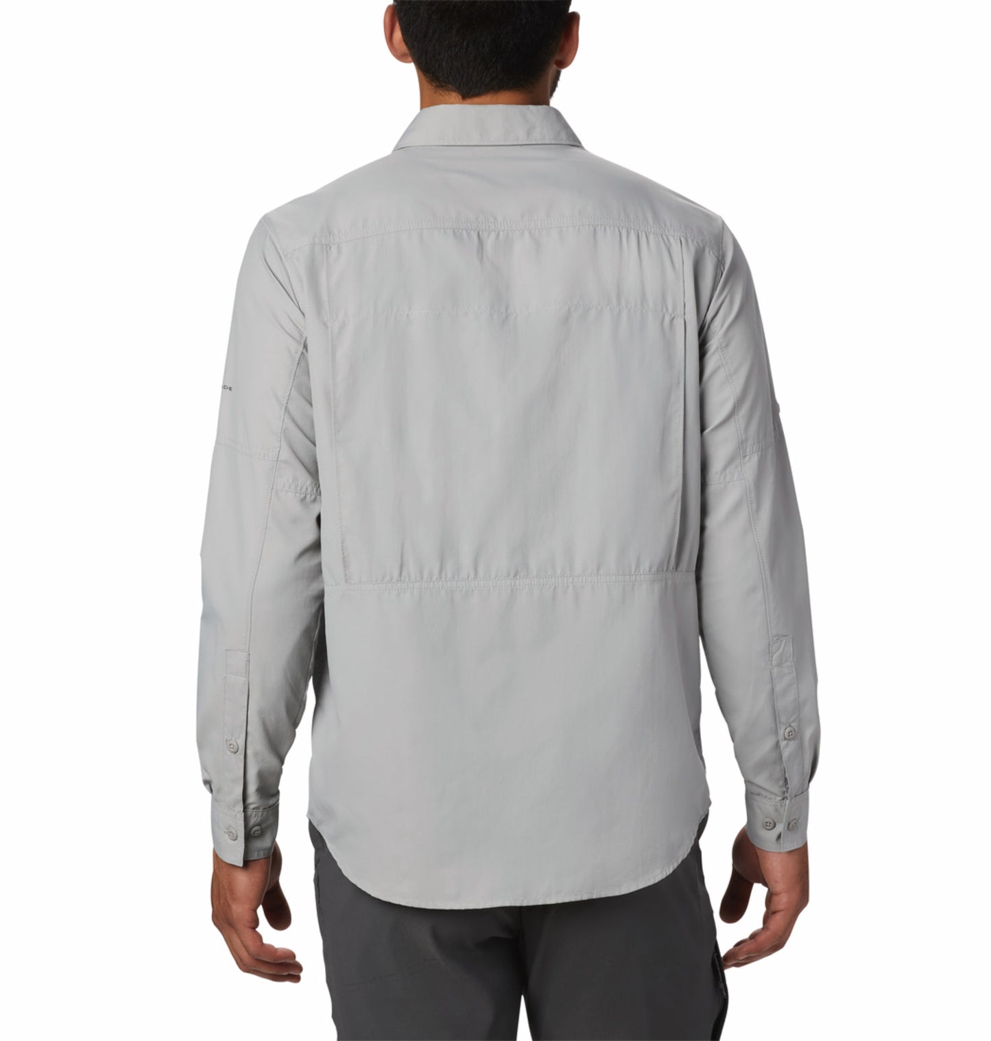 Columbia Men Grey Omni-Shade Silver Ridge 2.0 Long Sleeve Performance Shirt