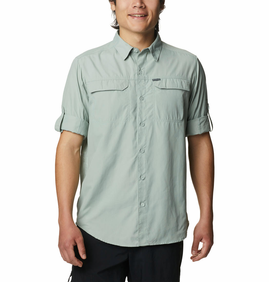 Columbia Men Green Silver Ridge2.0 Long Sleeve Shirt