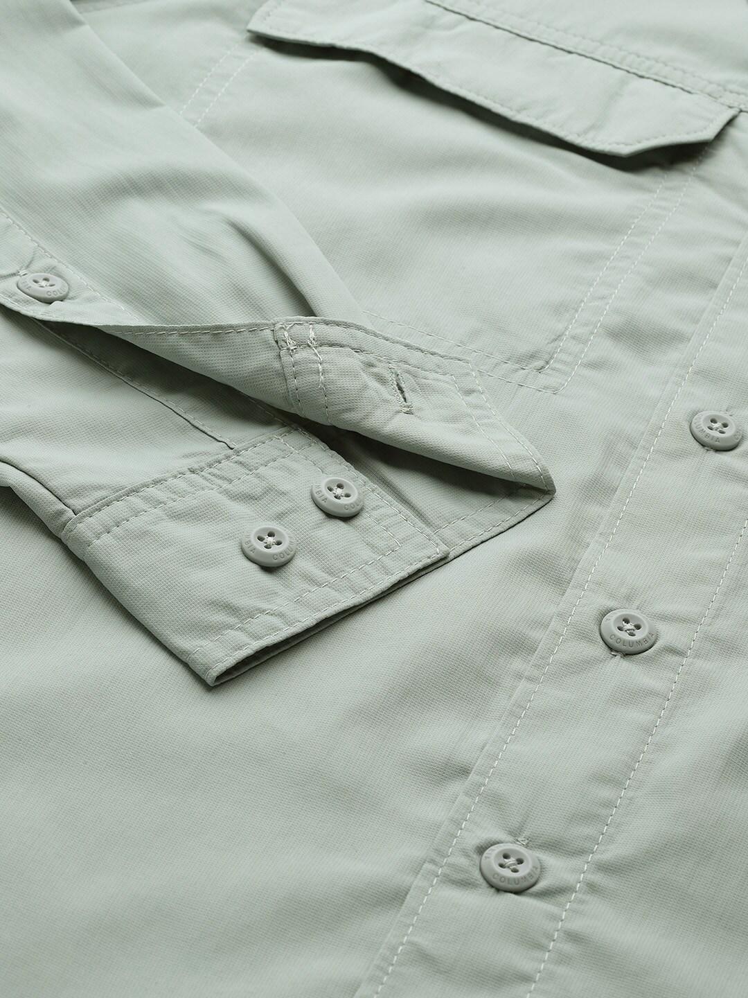 Columbia Men Green Silver Ridge2.0 Long Sleeve Shirt