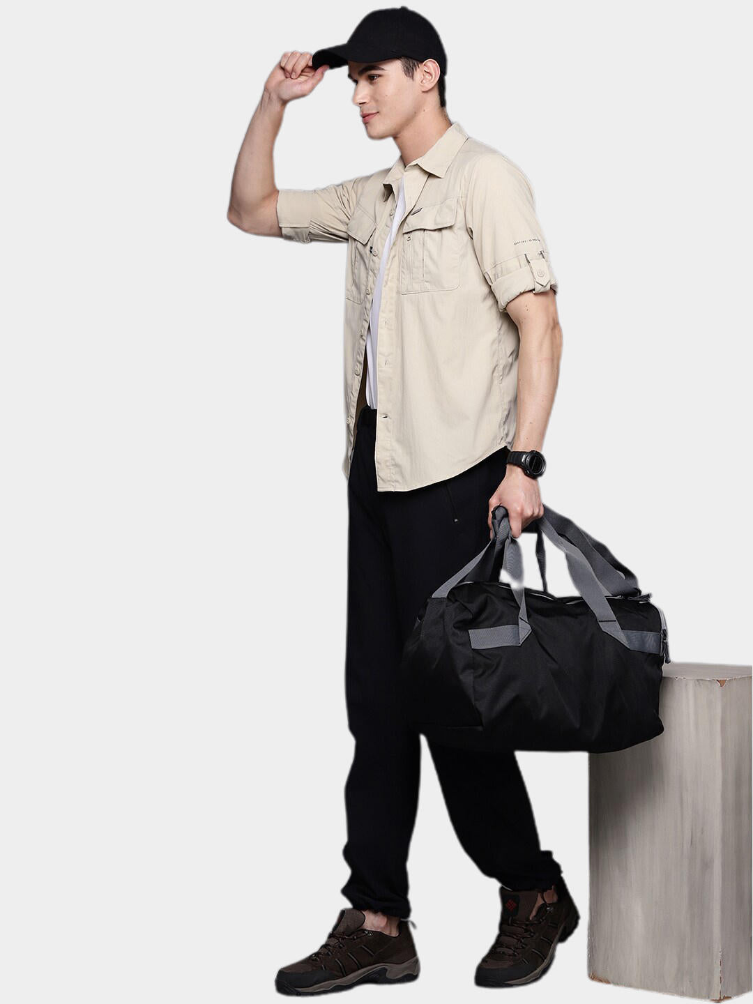Columbia Men Brown Newton Ridge Long Sleeve (Sun Protection)