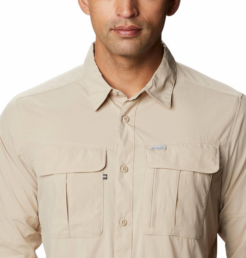 Columbia Men Brown Newton Ridge Long Sleeve (Sun Protection)