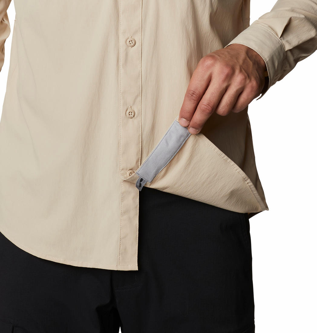 Columbia Men Brown Newton Ridge Long Sleeve (Sun Protection)