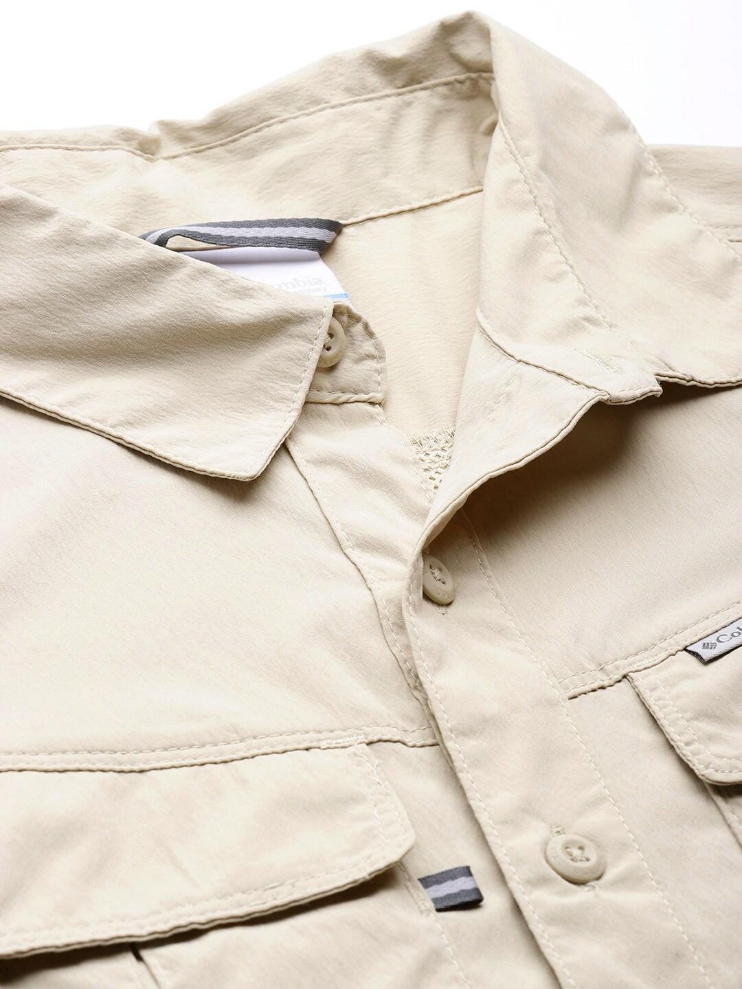 Columbia Men Brown Newton Ridge Long Sleeve (Sun Protection)