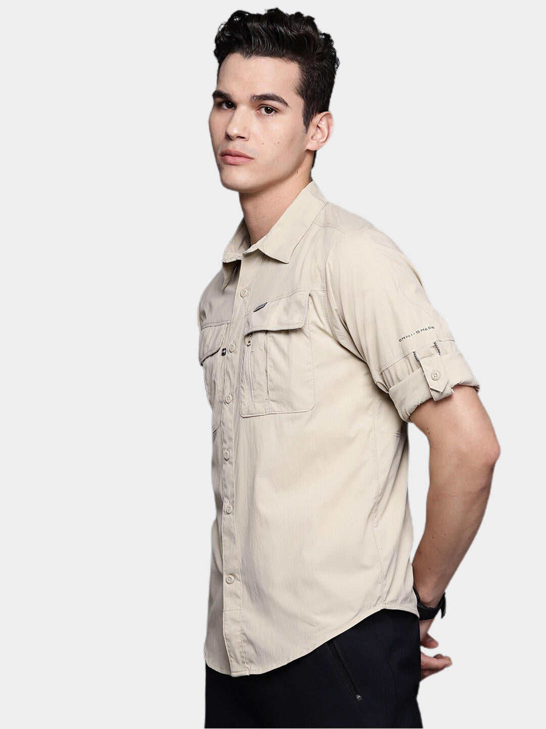 Columbia Men Brown Newton Ridge Long Sleeve (Sun Protection)