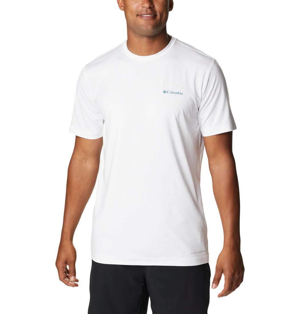 Columbia Men White Tech Trail Graphic T-Shirt