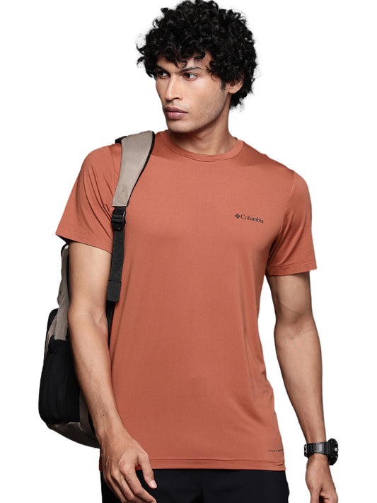 Columbia Men Orange Tech Trail Graphic T-Shirt