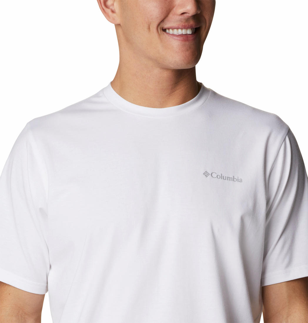 Columbia Men White Mens Sun Trek Short Sleeve T-Shirt