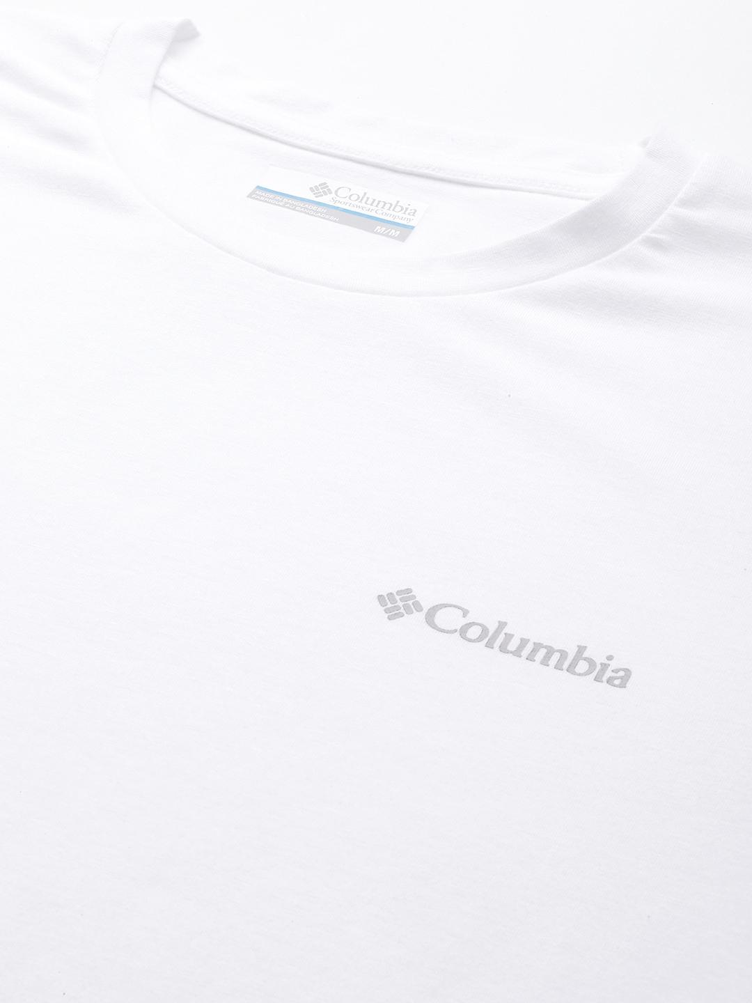 Columbia Men White Mens Sun Trek Short Sleeve T-Shirt