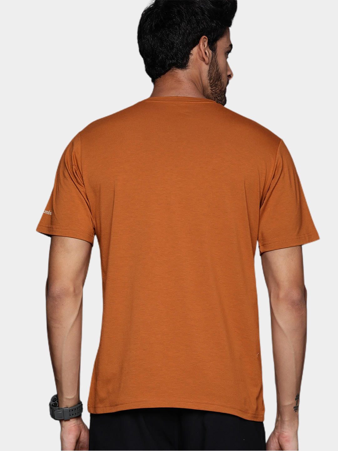 Columbia Men Orange S Sun Trek Short Sleeve Graphic T-Shirt
