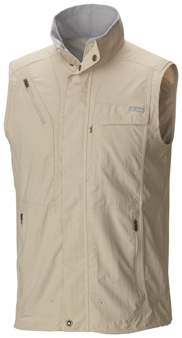 Columbia Men Beige Silver Ridge Vest (Sun Protection)
