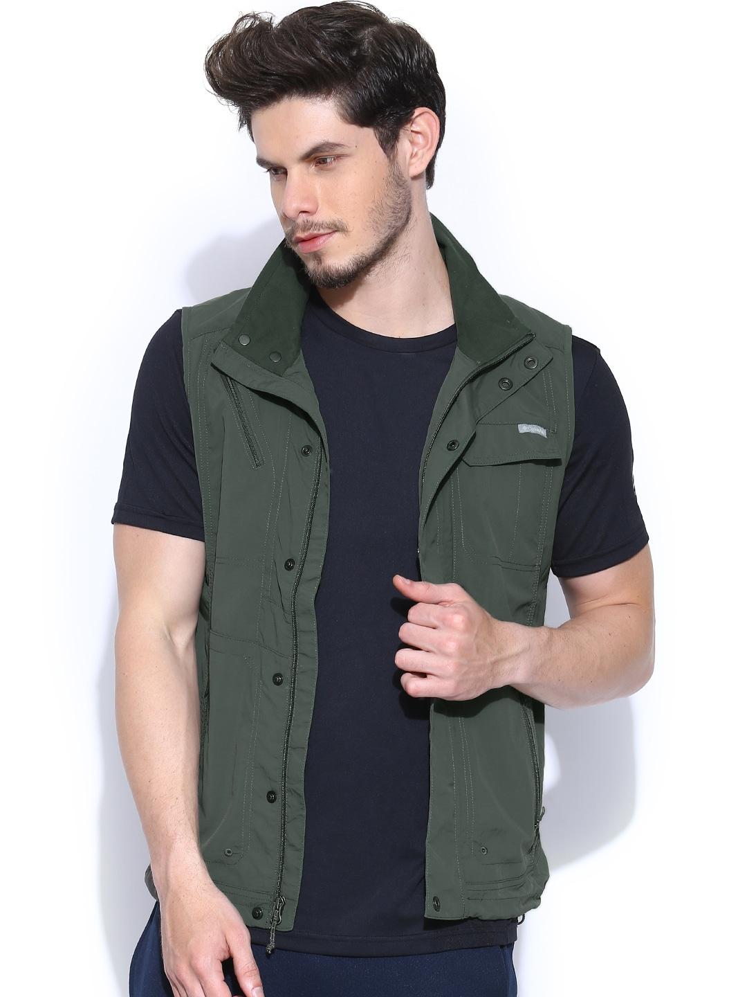 Columbia Men Green Silver Ridge Vest (Sun Protection)