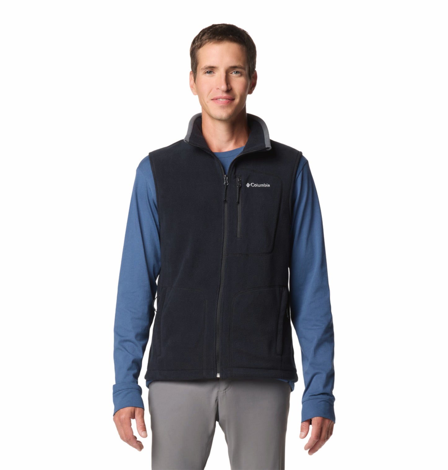 Columbia Men Black Fast Trek Fleece Vest