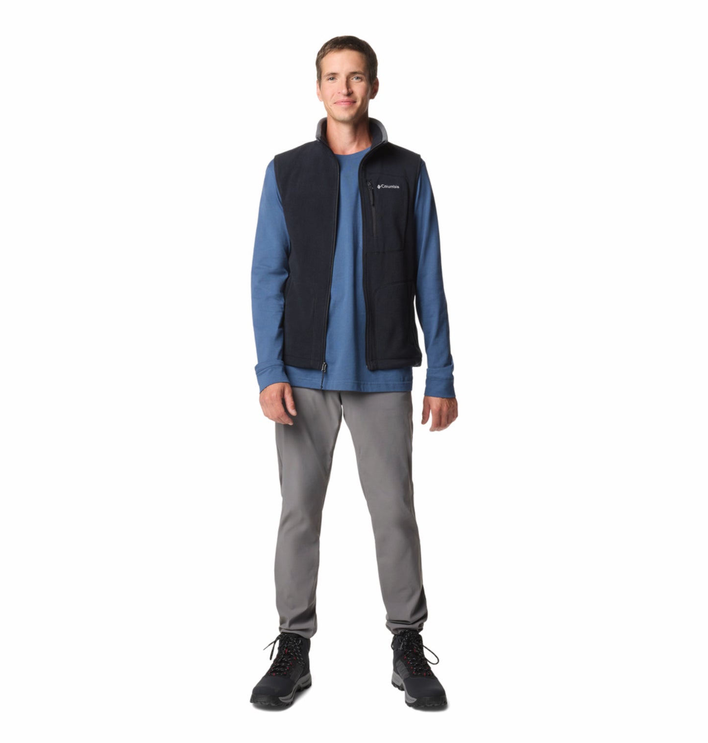 Columbia Men Black Fast Trek Fleece Vest