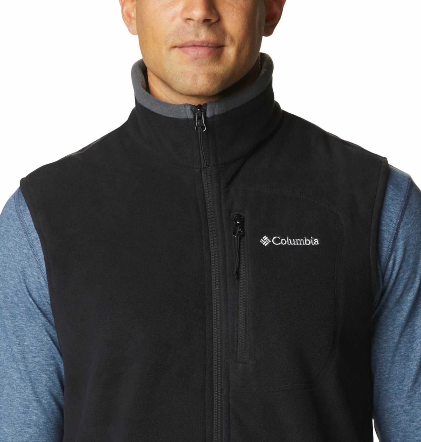Columbia Men Black Fast Trek Fleece Vest