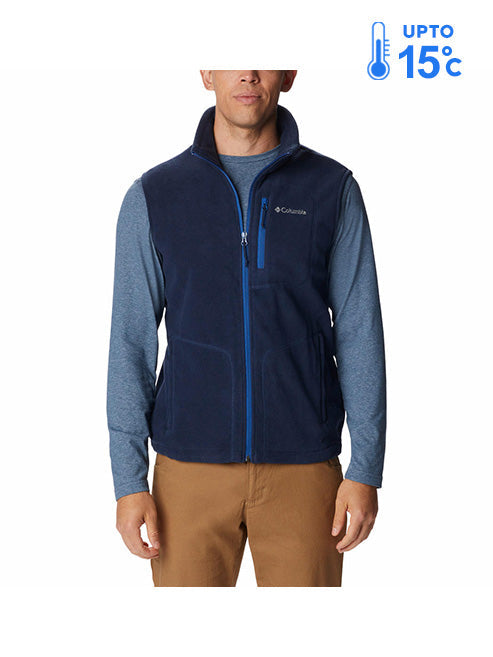 Columbia Men Blue Fast Trek Fleece Vest