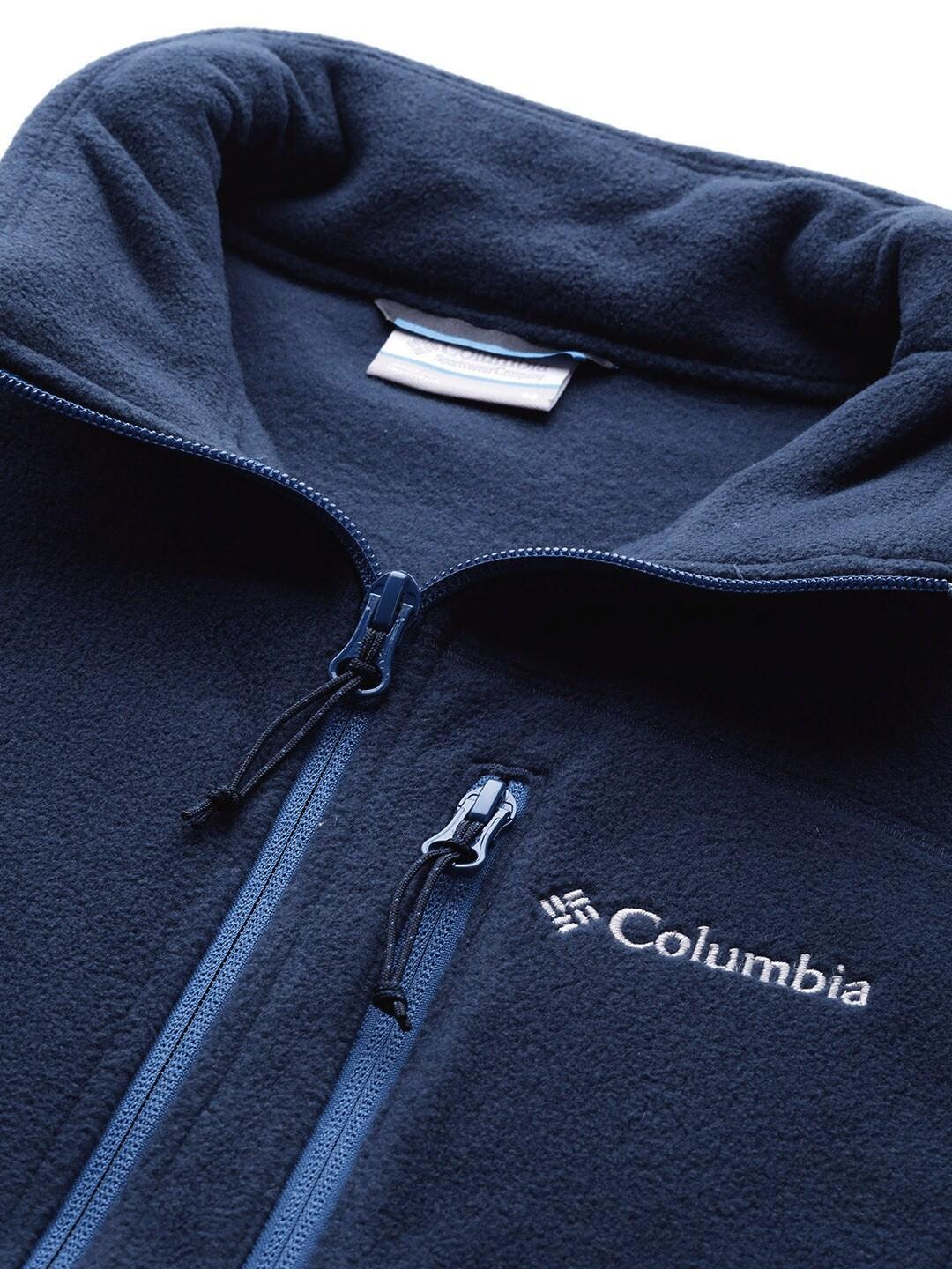 Columbia Men Blue Fast Trek Fleece Jacket