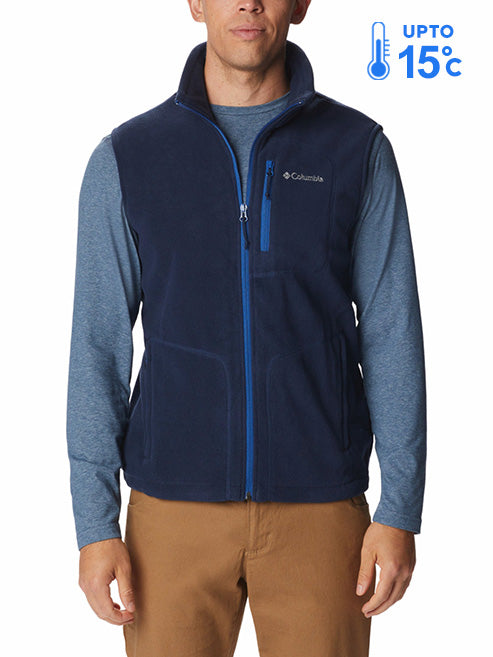 Columbia Men Navy Blue Fast Trek Fleece Vest