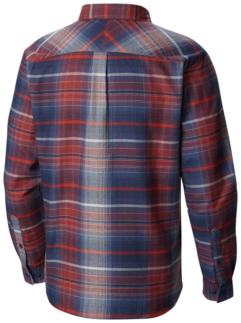 Columbia Men Orange Silver Ridge  Flannel Long Sleeve Shirt