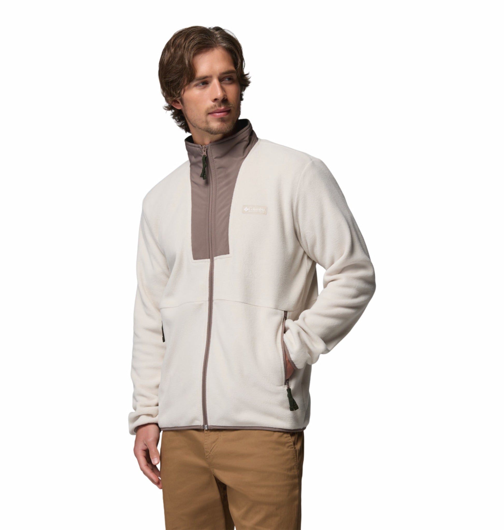 men beige mtr sequoia grove ii fleece jacket
