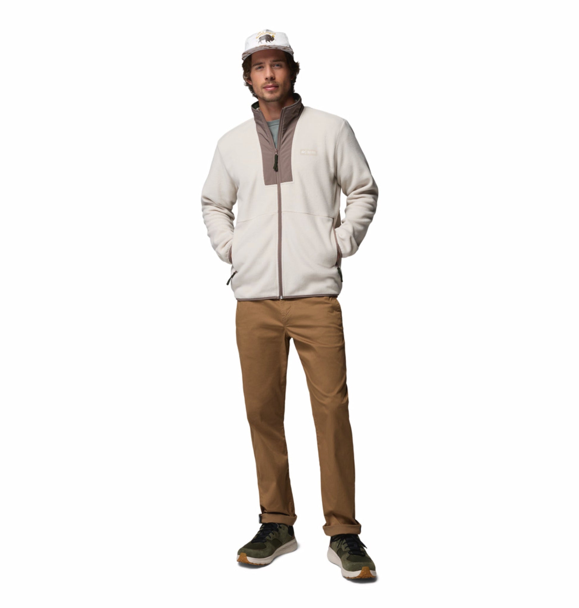 men beige mtr sequoia grove ii fleece jacket