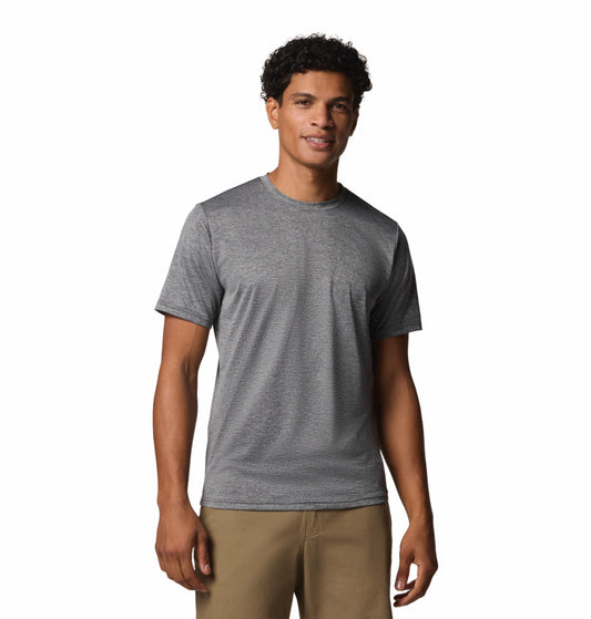 Columbia Mens Grey Omni-Wick Hike Crew Tshirt