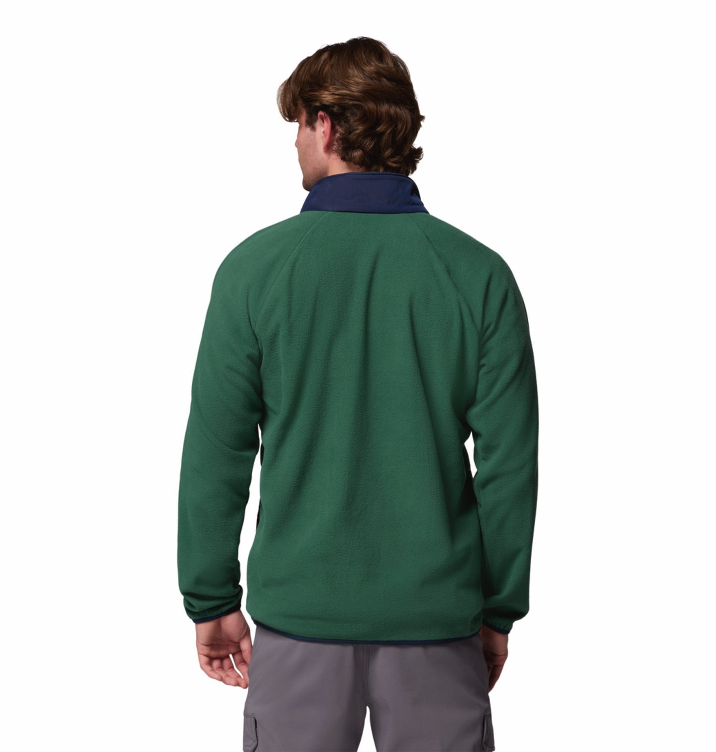 Columbia Men Green Fast Trek Overlay Fleece Jacket