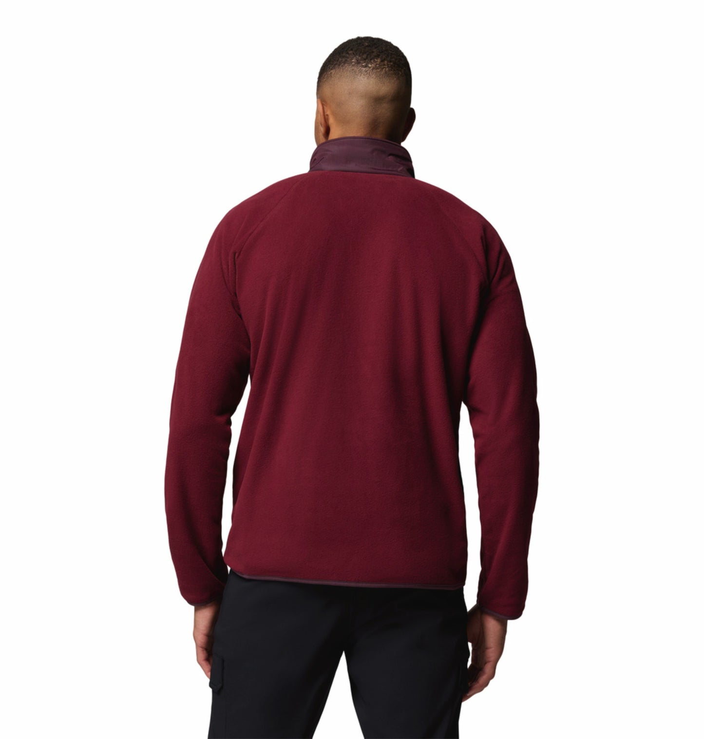 Columbia Men Red Fast Trek Overlay Fleece Jacket